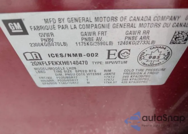 2GNFLFEKXH6140470: 12236196