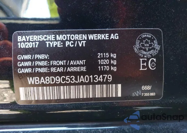 WBA8D9C53JA013479: 12536971