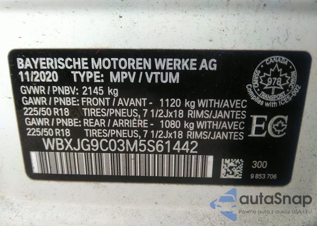 WBXJG9C03M5S61442: 11867058