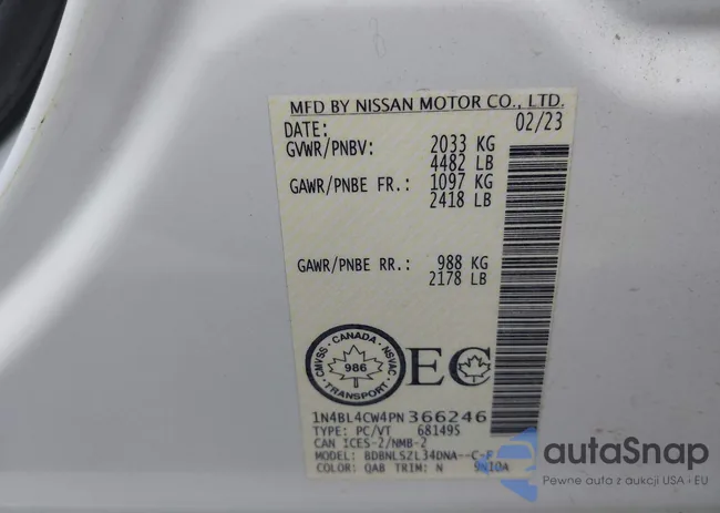 1N4BL4CW4PN366246: 12048694