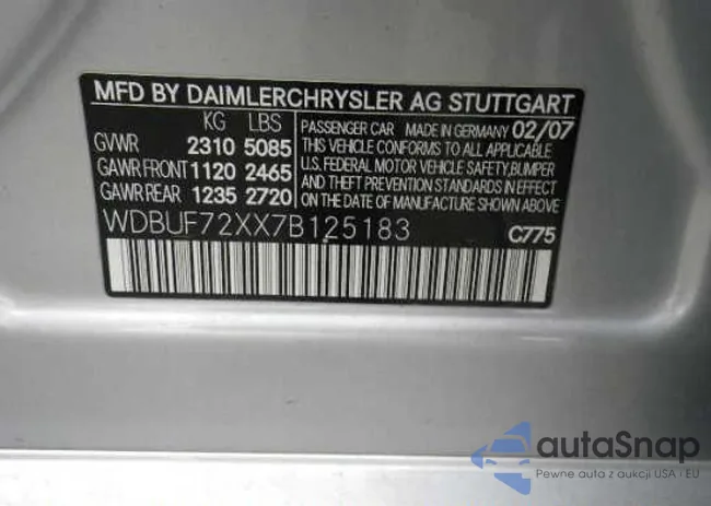 WDBUF72XX7B125183: 8958382