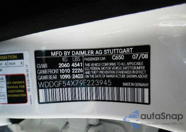 WDDGF54X79F223945: 9520773