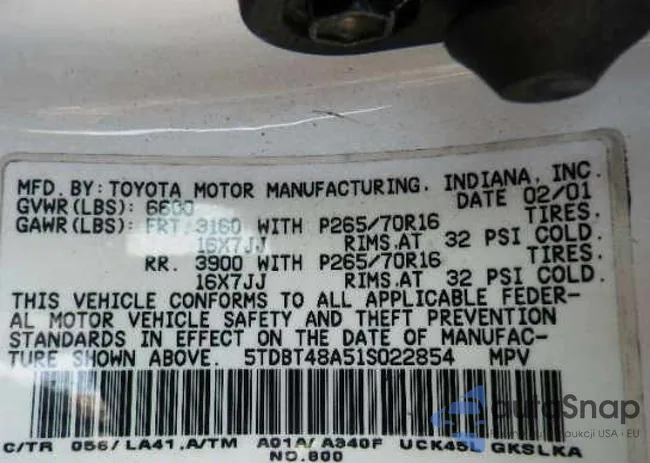 5TDBT48A51S022854: 9623390