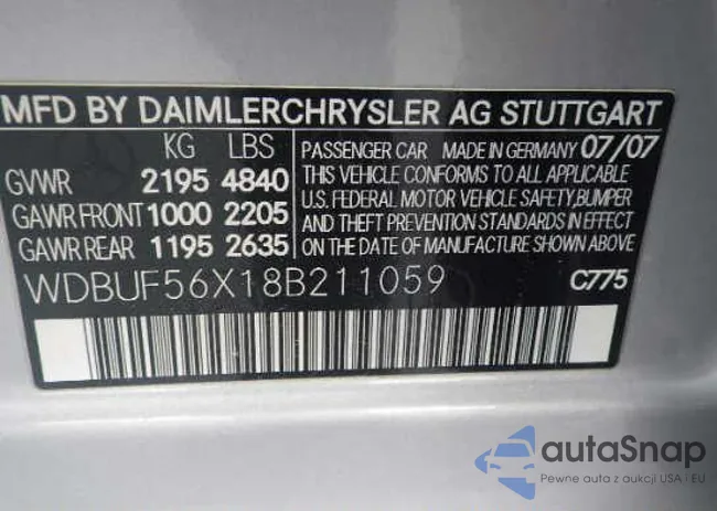 WDBUF56X18B211059: 9637141