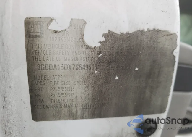 3GCDA15DX7S640008: 34656931