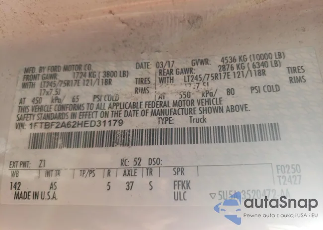 1FTBF2A62HED31179: 34108661