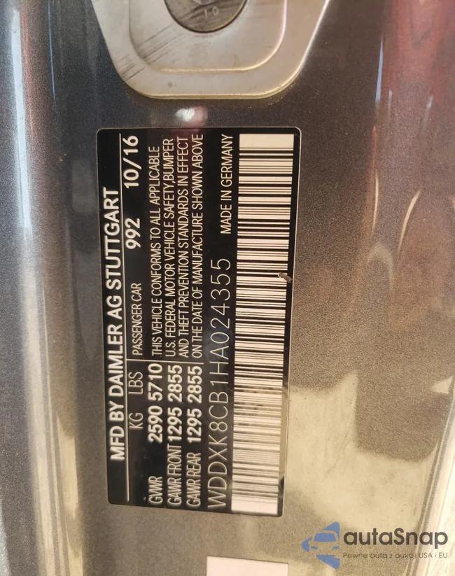 WDDXK8CB1HA024355: 60194672