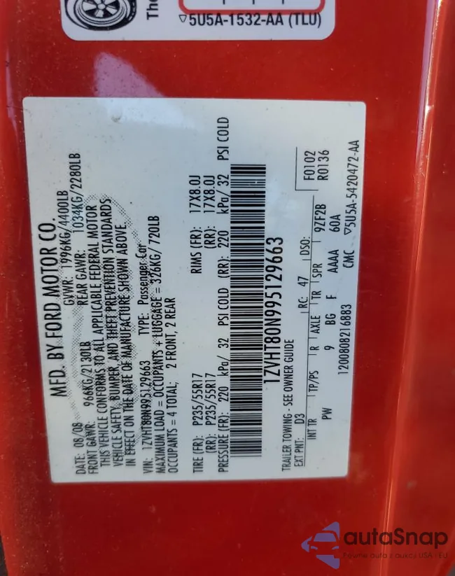 1ZVHT80N995129663: 61033542