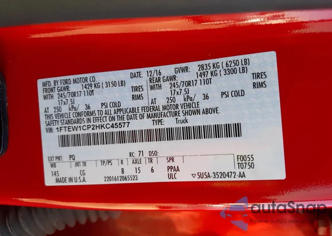 1FTEW1CP2HKC45577: 56189533