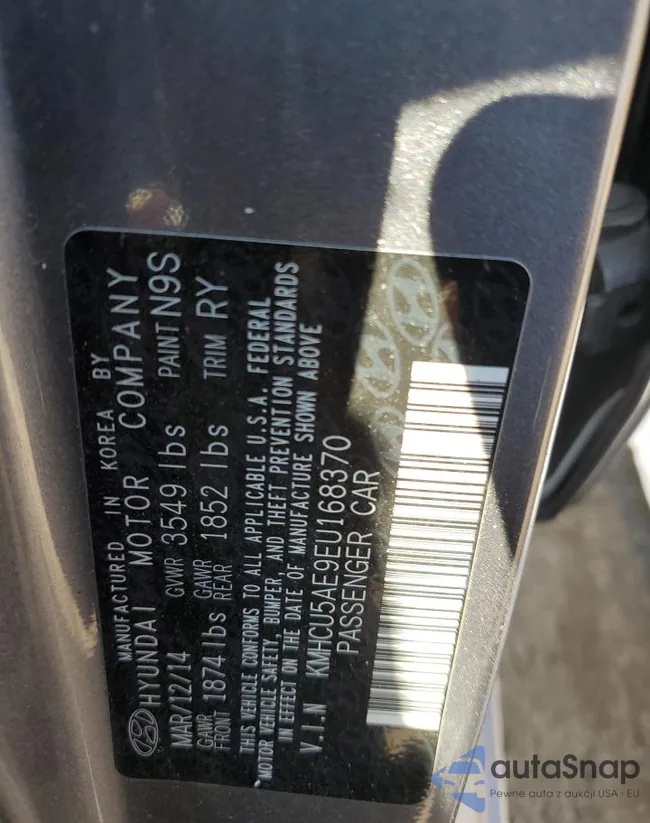 KMHCU5AE9EU168370: 74200054