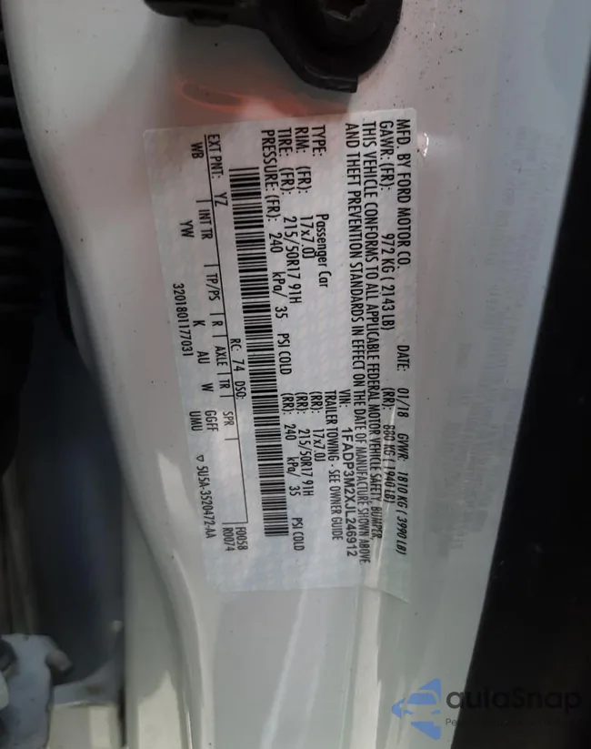 1FADP3M2XJL246912: 44749633