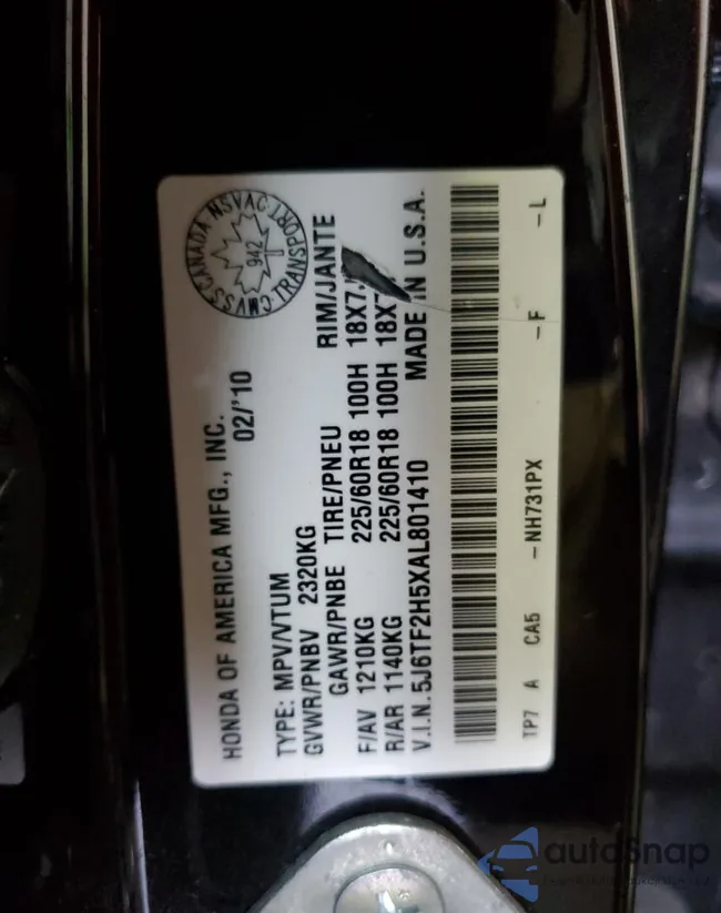 5J6TF2H5XAL801410: 46480503