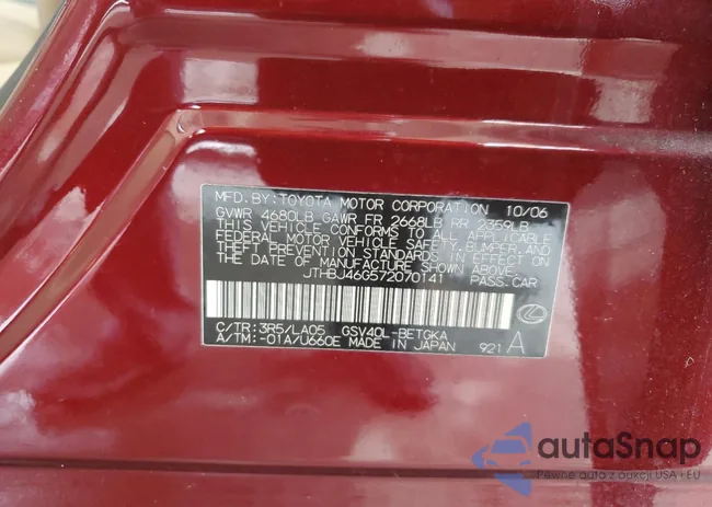 JTHBJ46G572070141: 46349493