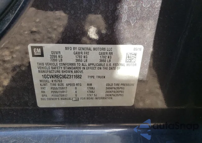 1GCVKREC9GZ311682: 71773853