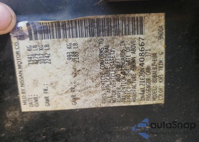 1N4AL21E29N408667: 87758355