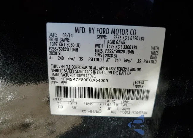 1FM5K7F89FGA54009: 38701324