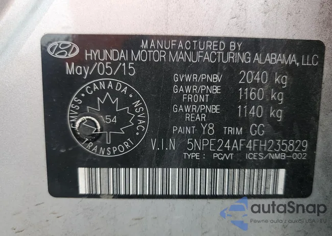 5NPE24AF4FH235829: 68885424