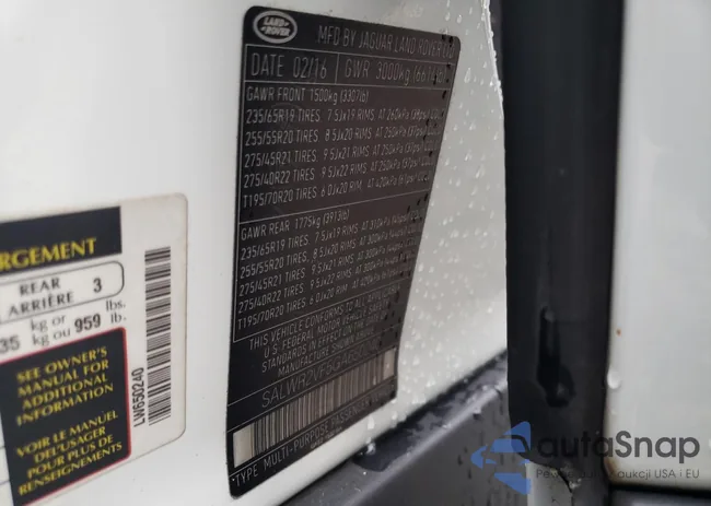 SALWR2VF5GA650240: 85262385