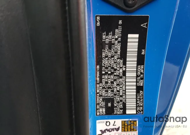 JTEBU11F48K049350: 38488094