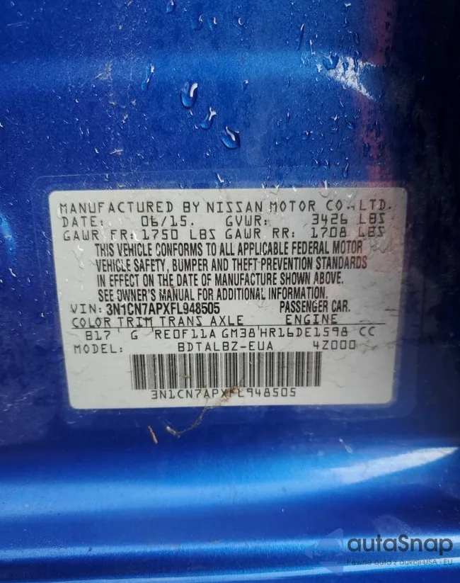 3N1CN7APXFL948505: 48162465