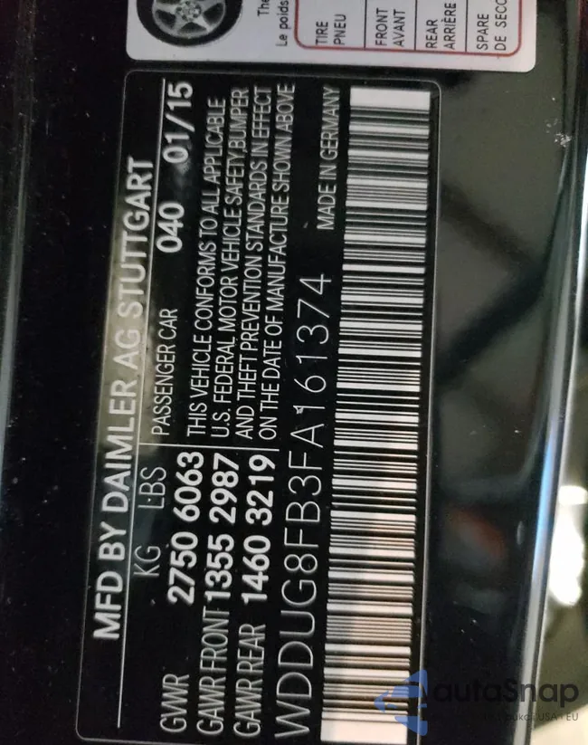 WDDUG8FB3FA161374: 87270574