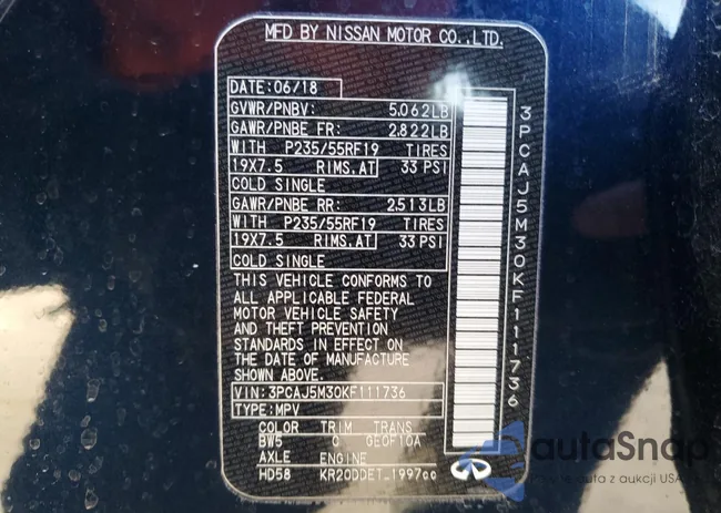 3PCAJ5M30KF111736: 42020125