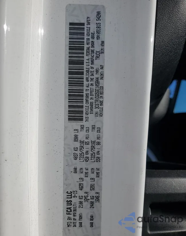 3C6TRVDG5GE105844: 43385645