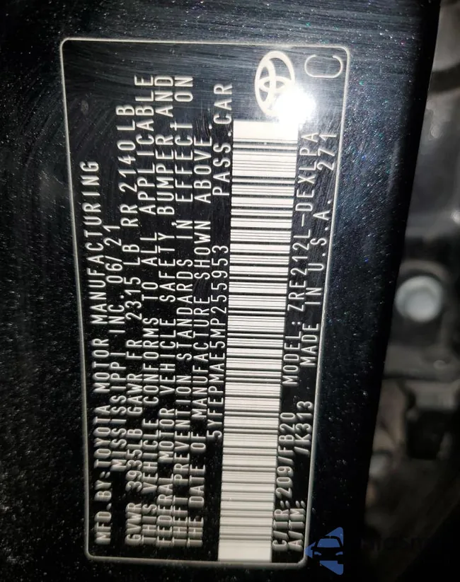 5YFEPMAE5MP255953: 88589645