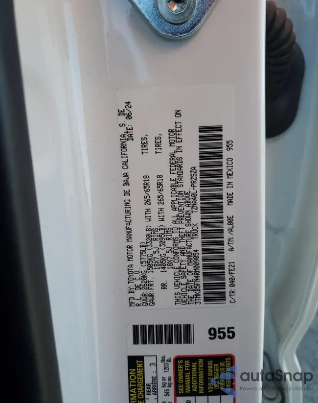 3TMKB5FN4RM009054: 43400125