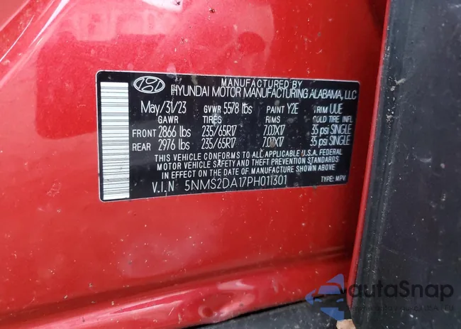 5NMS2DA17PH011301: 87074104