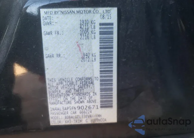 1N4AL3AP5FN902671: 89185855