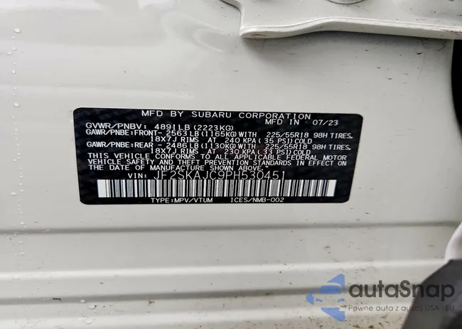 JF2SKAJC9PH530451: 72408355