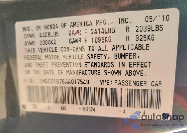 1HGCS1B76AA017549: 73804845