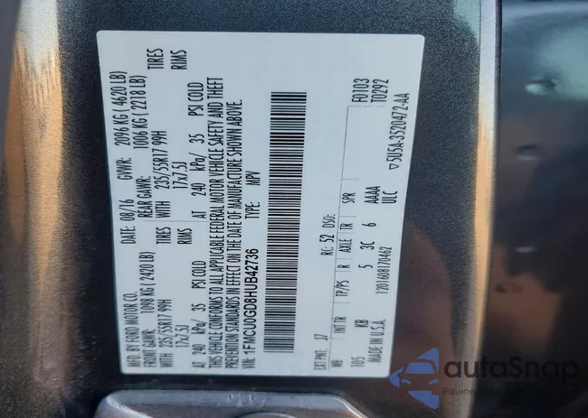 1FMCU0GD8HUB42736: 98338195