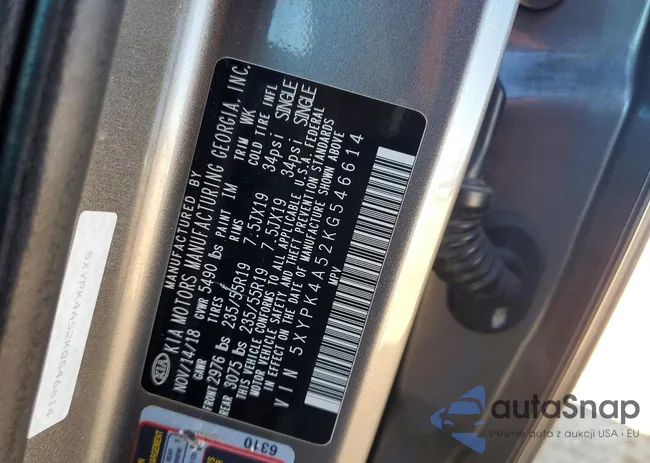 5XYPK4A52KG546614: 98799345