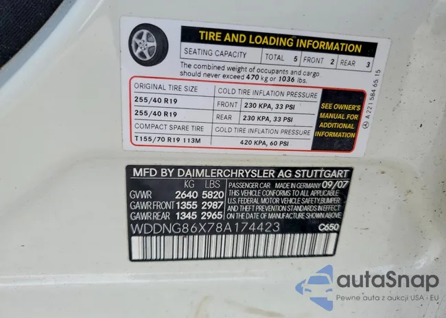 WDDNG86X78A174423: 96425405