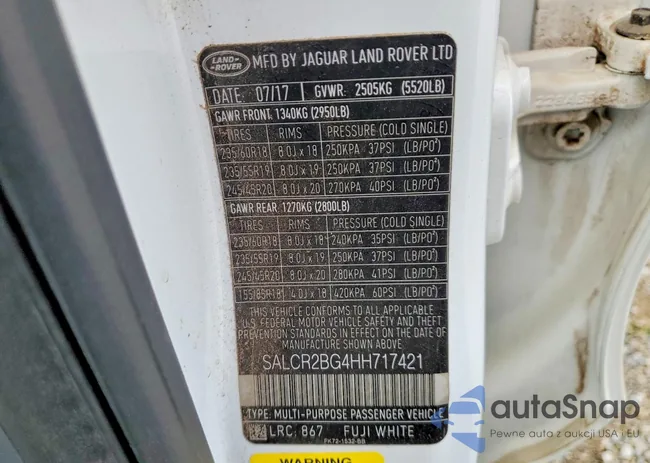 SALCR2BG4HH717421: 73054705