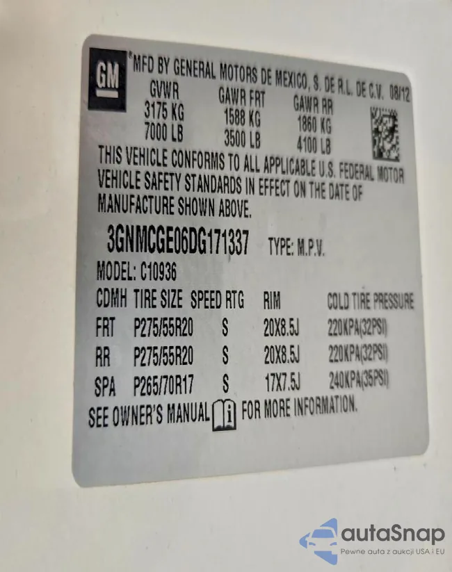 3GNMCGE06DG171337: 72322555