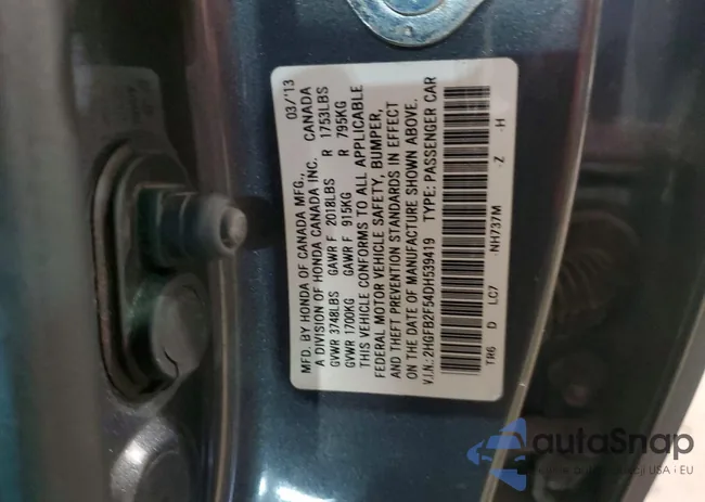 2HGFB2F54DH539419: 74409145