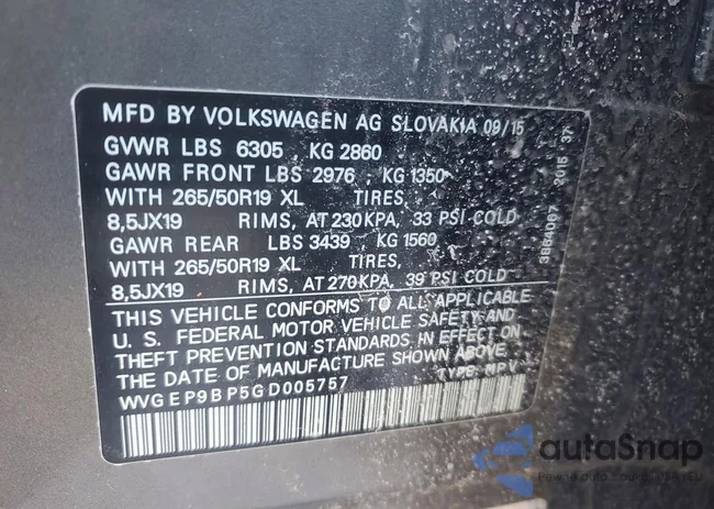 WVGEP9BP5GD005757: 72658995