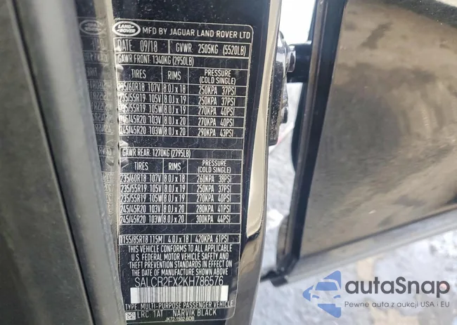 SALCR2FX2KH786576: 73295365