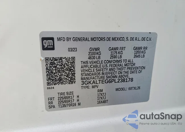 3GKALTEG6PL238178: 72381985