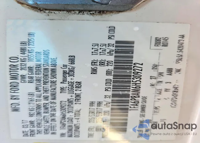 1FA6P8AM6H5309272: 73965525