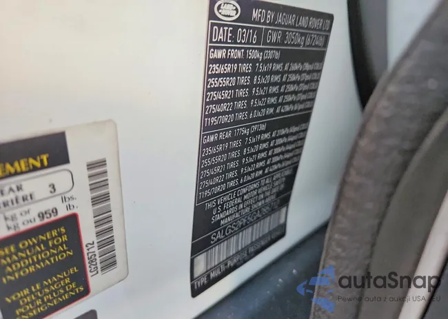 SALGS2PF5GA285712: 73010605