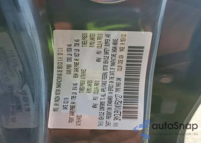 3MYDLBYVXKY521127: 74922045