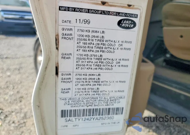 SALTY1242YA252360: 72841145