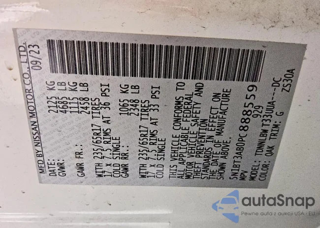 5N1BT3AB0PC888559: 72601275