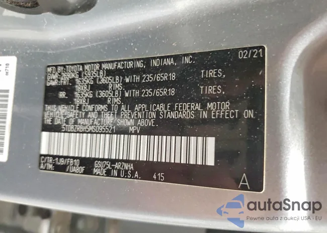 5TDBZRBH5MS095521: 99083715