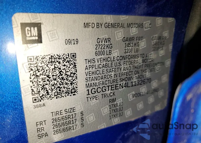 1GCGTEEN4L1132670: 72941465