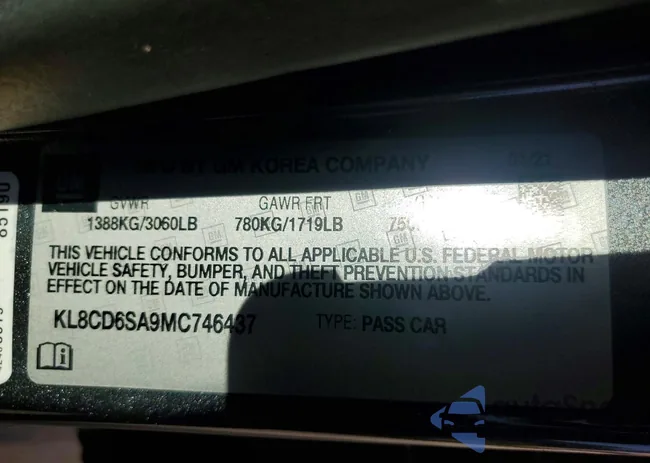 KL8CD6SA9MC746437: 74328165